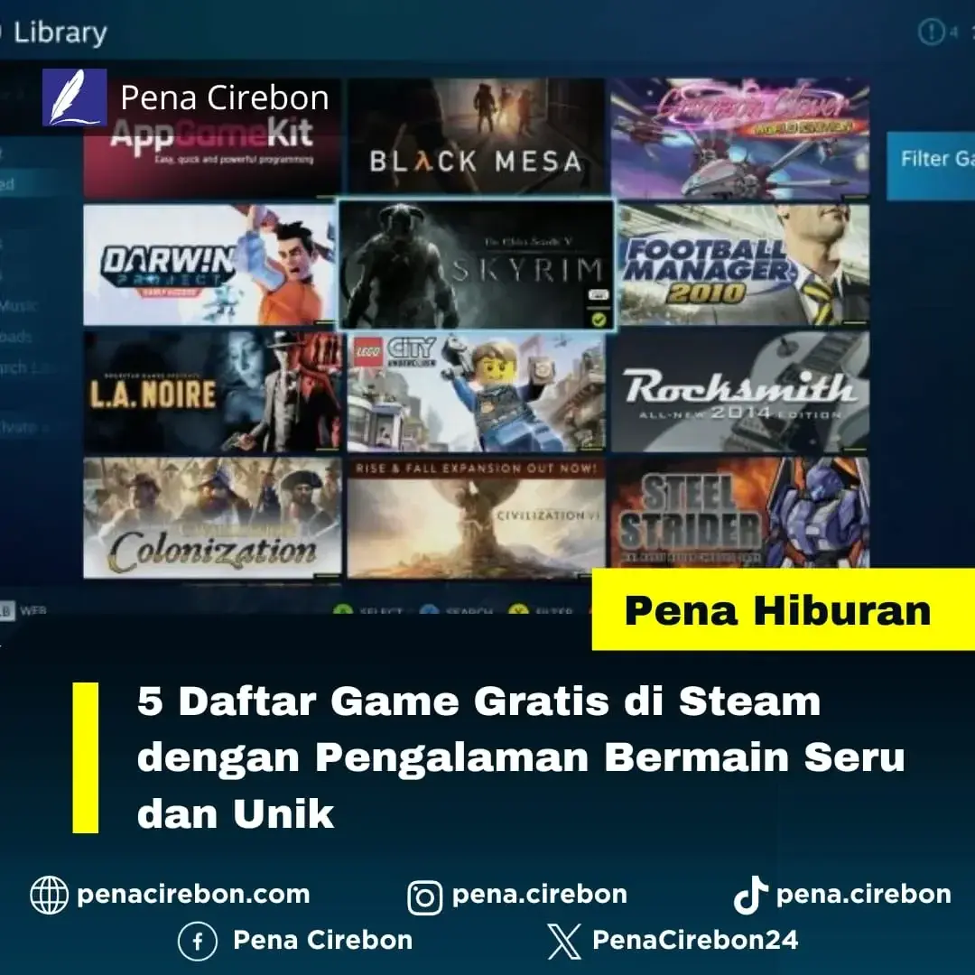 Daftar game gratis di Steam
